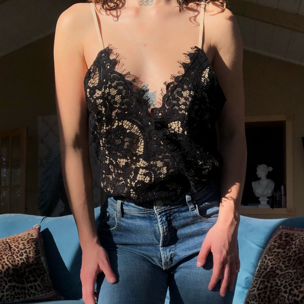 Lace cami bodysuit